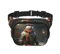 Riñonera Yeti Warrior Square de doble capa con correa ajustable para el hombro, riñonera de viaje, perfecta para deportes al aire libre, Negro -, Talla única