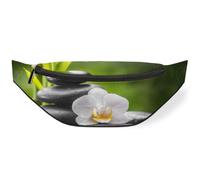 Riñonera Zen de bambú con orquídea basáltica para hombres, mujeres, niños y niñas, riñonera Zen para deportes, senderismo, correr, riñonera, color, M, Organizador de bolsas