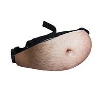 Riñoneras Dad Bag Fake Belly Riñoneras Unisex Fanny Pack Stash Bolsa de deporte con cinturones ajustables