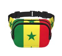 Riñoneras de bandera de Senegal para mujeres y hombres, riñoneras de moda para entrenamiento, correr, viajar, senderismo, Black, Talla única
