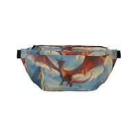 Riñoneras de dinosaurio volador para correr, senderismo, bolsa de pecho para deportes al aire libre, senderismo, cintura para mujeres y hombres, multicolor, Talla única, Mochila de senderismo