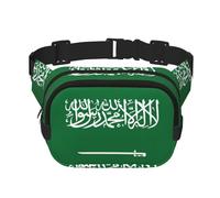 Riñoneras de la bandera de Arabia Saudita para mujeres y hombres, riñoneras de moda para entrenamiento, correr, viajar, senderismo, Black, Talla única