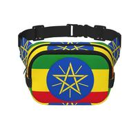 Riñoneras de la bandera de Etiopía para mujeres y hombres, riñoneras de moda para entrenamiento, correr, viajar, senderismo, Black, Talla única