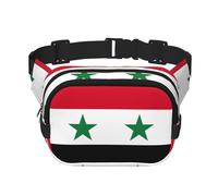 Riñoneras de la bandera de la República Árabe Siria para mujeres y hombres, riñoneras de moda para entrenamiento, correr, viajar, senderismo, Black, Talla única