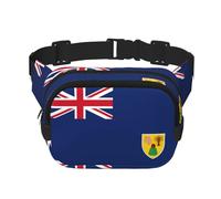 Riñoneras de la bandera de las Islas Turcas y Caicos para mujeres y hombres, riñoneras de moda para entrenamiento, correr, viajar, senderismo, Black, Talla única
