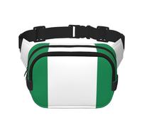 Riñoneras de la bandera de Nigeria para mujeres y hombres, riñoneras de moda para entrenamiento, correr, viajar, senderismo, Black, Talla única