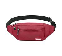 Riñoneras de Marcha Running de Acampada y Marcha Bolsos de Gimnasio Bolsos Bandolera para Hombre Mujer Riñoneras Hombre y Mujer Impermeable con Cinturón Ajustable Extendido de 30 cm (Rojo1200D)