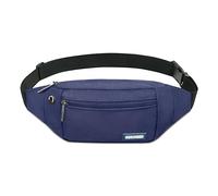 Riñoneras de Marcha Running de Acampada y Marcha Bolsos de Gimnasio Bolsos Bandolera para Hombre Mujer Riñoneras Hombre y Mujer Impermeable con Cinturón Ajustable Extendido de 30 cm (AzulMarino1200D)