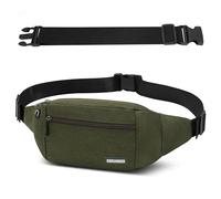 Riñoneras de Marcha Running de Acampada y Marcha Bolsos de Gimnasio Bolsos Bandolera para Hombre Mujer Riñoneras Hombre y Mujer Impermeable con Cinturón Ajustable Extendido de 30 cm (Oliva)