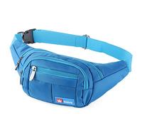Riñoneras de Marcha Running de Acampada y Marcha Bolsos de Gimnasio Bolsos Bandolera para Hombre Mujer (Azul)