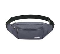 Riñoneras de Marcha Running de Acampada y Marcha Bolsos de Gimnasio Bolsos Bandolera para Hombre Mujer Riñoneras Hombre y Mujer Impermeable con Cinturón Ajustable Extendido de 30 cm (Gris1200D)