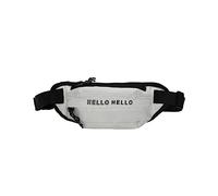 Riñoneras de nailon para mujeres y hombres, de color sólido, bandolera de hombro, bolsa de pecho, bolsa de cinturón, multifuncional, cartera de cintura, White, Mass Beauty