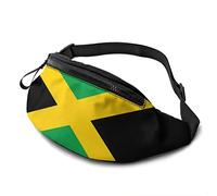 Riñoneras Hombre Bandera Jamaica Unisex Riñoneras De Cintura Ligera,Casual Bolsos Bandolera para Marcha Actividades Camping 14X35Cm