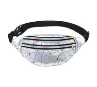 Riñoneras Hombre Fanny Pack Women Waist Casual Crossbody Chest Bags Unisex Hip Bum Bag Travel Waterproof Belt Sport Purse Pocket(Silver)