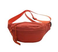 Riñoneras Hombre Waist Bag Women New Canvas Leisure Portable Zipper Korean Style Chest Shoulder Sports(Orange Red)