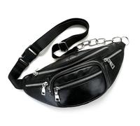 Riñoneras Hombre Women Chest Crossbody Bag Wide Strap Soft Artificial Leather Shoulder Messenger Pack For Travel Wallet Chain Waist