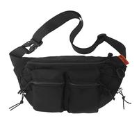 Riñoneras Mujer Hombre, Riñonera Grande Impermeable Bolso de Cintura Deportiva con Cinturón Ajustable para Viajes Casual Senderismo Bici Entrenamiento Paseo de Perro (Negro)