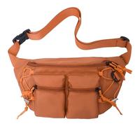 Riñoneras Mujer Hombre, Riñonera Grande Impermeable Bolso de Cintura Deportiva con Cinturón Ajustable para Viajes Casual Senderismo Bici Entrenamiento Paseo de Perro (Naranja)