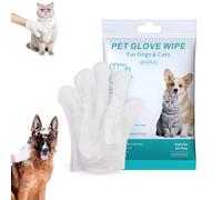 Rinse Free Dog Shampoo Mitts, Hypoallergenic Pet Bath Wipes, Portable Thickened Pets Glove Wipes, Easy Wipe The Paws and Body Cleaning Mitt, No Rinsing, 1 Package (6 Pcs) (1 Pack)