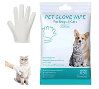 Rinse-Free Dog Shampoo Mitts, No Rinse Pet Care Wipes, Hypoallergenic Pet Bath Wipes 6 Packs, Deodorizing Disposable Pet Wipes for Paw Face Ear Fur and Butt (1PC)