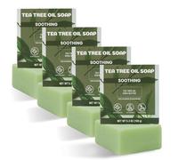 Rinse & Robust e Jabones naturales para hombres - Planta de té Fragancia Juego de jabón hecho a mano con 6 x 150 g de jabón para limpiar el cuerpo y las manos