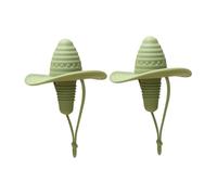 Rinteea 2 Tapones de Silicona para con Forma de Sombrero de Vaquero, Tapón para de Vino Tinto, Sellador para Mantener la Frescura, Tapa de Corcho, Accesorios para Barra A