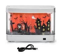 Rinteea Luz USB para pecera, decoración de acuario, luz , dinámica virtual, lámpara de mesa LED, decoración de habitación, regalo de Halloween
