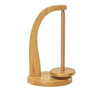 Rinteea Soporte Giratorio de Madera para Carretes Soporte de Hilo para Tejer A Mano de Alto Rendimiento Herramienta para Girar Carretes de Hilo de Madera Color Barniz