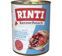 Rinti Kennerfleisch Geflugelherzen comida húmeda para perros - corazones de ave 800g