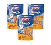 Rinti Chicko Mini Bocaditos de Pollo | Pack Triple | 3 x 225 g | Alimento complementario para Perros Adultos | Pack de Ahorro | Sin harinas de Carne, sin Soja | Secado al Aire cuidadosamente