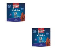 Rinti Chicko Tiras de Pato tiernas | Paquete Doble | 2 x 500 g | Snack para Perros de pechuga de Pato Fresca | Sin harinas de Carne ni Soja | Suavemente Secado al Aire