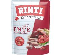 RINTI - Comida húmeda con 70% de Carne para Perros Adultos. Alimento Completo sin Cereales en Lata sin Soja, colorantes ni conservantes | 10 x 400 g de Pato