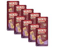 RINTI Gold Mini Pollo Puro & Pato | 10 x 100 g | Alimento Completo para Perros pequeños Adultos | Pollo y Pato para Perros sensibles a Las alergias | En Bolsa Fresca