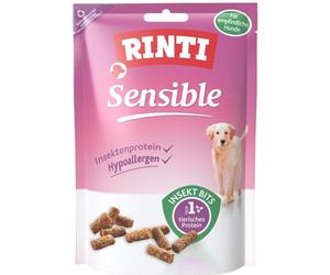 RINTI - Insekt bits Hipoalergénicos | Snacks hipoalergénicos y fáciles de digerir para Perros sensibles y Adultos. Aperitivos para Perros sin Cereales ni azúcar sin aditivos en Bolsa Fresca | 12 x 50
