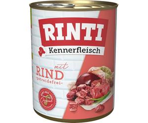 Rinti Pur Kennerfleisch Rind für Hunde, 12er Pack (12 x 800 g)