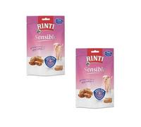 Rinti Sensible Snack Pato | Paquete Doble | 2 x 120 g | Alimento complementario para Perros Adultos | para Perros sensibles | Fácil de digerir con garantía de Carne Real