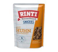 RINTI - Snackies de Carne de conocedor | Snacks sin Cereales de 70% de Carne Fresca y despojos para Perros Adultos. Aperitivo para Perros sin aditivos en Bolsa Fresca | 5 x 225 g de Pollo