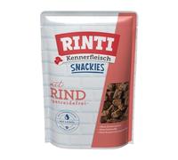 RINTI - Snackies de Carne de conocedor | Snacks sin Cereales de 70% de Carne Fresca y despojos para Perros Adultos. Aperitivo para Perros sin aditivos en Bolsa Fresca | 5 x 225 g de Carne de Vacuno