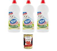Rio Casa Mia Candeggina Gel Profumata - Gel blanqueador perfumado para suelos y superficies, 3 x 1250 ml + + Polpa Italian Gourmet 400 g