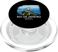 Río de Janeiro Brasil Playa Océano Estatua Brasileña Sao Paulo PopSockets PopGrip para MagSafe
