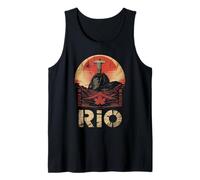 Río de Janeiro Cristo Redentor Japonés Vintage Fusión Camiseta sin Mangas