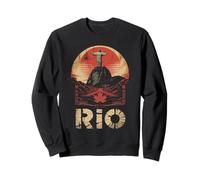 Río de Janeiro Cristo Redentor Japonés Vintage Fusión Sudadera