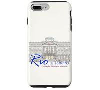 Río de Janeiro, dibujo a mano Biblioteca Nacional, Brasil Carcasa para iPhone 7 Plus/8 Plus