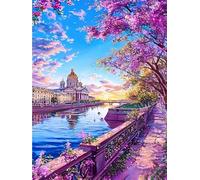 Río del Castillo de la Ciudad Puzzle 150 Piezas,Rompecabezas DIY Adultos,Puzle Clásico para Adultos Entretenimiento Creativo, Juegos Desafiantes