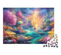 Río Encantado con Castillo lejano Puzzle De 1000 Piezas Medusa etérea Perfecto Regalo para Niños, Niñas, Hombres Y Mujeres 70x50cm/1000pcs