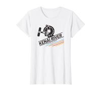 Río Kenai AK Camiseta gráfica económica, Mujer, Blanco, M