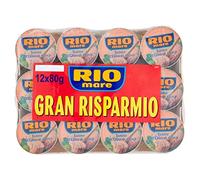 Rio Mare: Juego de 12 latas de atún en aceite de oliva, atún de aleta amarilla, paquete de 12, 80 g (2.82 oz) cada una de 960 g (33.86 oz) en total