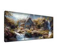 Río Pintura de Diamante 5D Completa Kit Diamond Painting Mariposa Manualidades Adultos, Cuadro Diamantes Cristal Art Punto de Cruz Set para Decoración Pared Hogar, Regalo dia del Padre 90x180cm 0Z-117