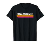 Río Ruso California Retro Gráfico - Río Ruso CA Camiseta