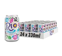 Rio Tropical Light - 24 latas de refrescos con aroma a naranja real, albaricoque, mango, maracuyá, zumo de guayaba y sin azúcar añadido, 24 latas de refrescos con vitamina C